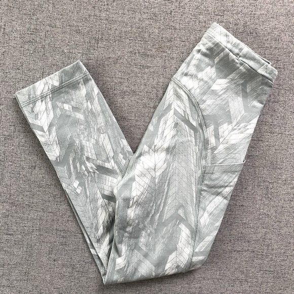 Lululemon leggings Swift Speed High-Rise Crop 21" Reverberate Chevron Jacquard - Picture 11 of 16